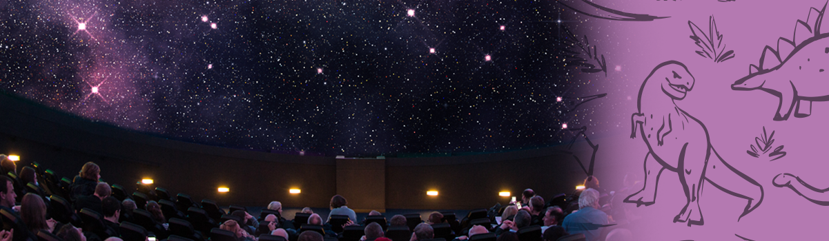 Space projected onto the full-dome in The Planetarium