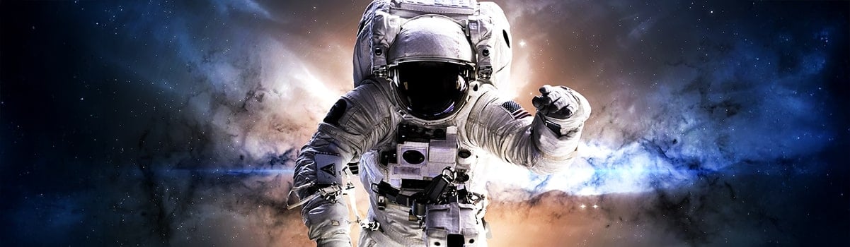 An astronaut in space