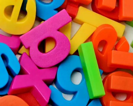 Colourful letters