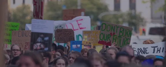 Banner image showing school strikes