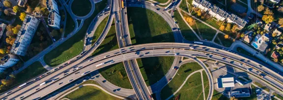 Aerial Photo of Buildings and Roads