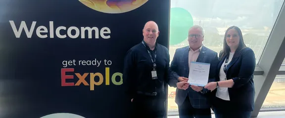 Fiona Cochrane, Gerry McCann and Gordon McIntyre at Wellness Charter presentation