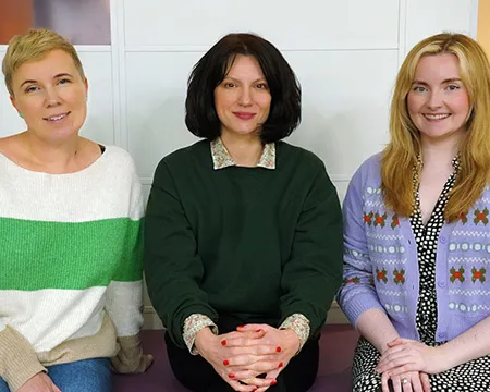 CLD team photo. From left to right: Alicia, Sheena and Amy