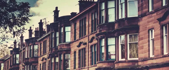 Red sandstone tenements in Glasgow