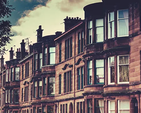 Red sandstone tenements in Glasgow