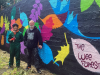 Johanne and Barry standing at the completed mural